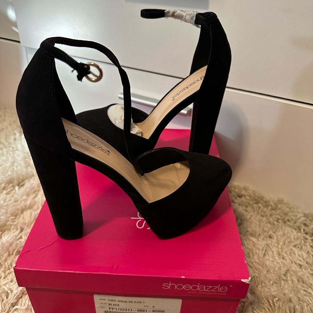 Shoe Dazzle Sabrina Black Pumps | Size 9 | NEVER WORN